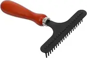 Pet Grooming Rake Comb for Cats Tool for Large Breeds Reduces Shedding Untangles Fur Durable Easy to Clean Grooming Brush Essential Pet Care Accessory