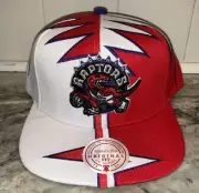 Toronto Raptors Mitchell & Ness Shockwave SnapBack Retro Logo Hat Cap NWT