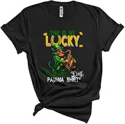 [Generic] This is My Lucky St. Patrick's Day Pajama Shirt, Lovely Leprechaun Saxophone Squad, Shamrock Unisex T-Shirt