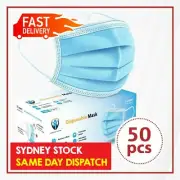50Pcs Disposable Face Mask Protective Masks 3 layer Meltblown Filter General Use