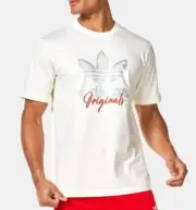 NEW MEN'S ADIDAS ORIGINALS TS TREFOIL TEE SHIRT~SIZE MEDIUM #IS2910