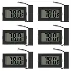 Black Digital LCD Thermometer Temperature Monitor with External Probe for Fridge