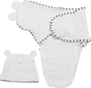 FOYTOKI 2Pcs Sleep Sack Newborn Swaddle Wrap for Cozy Sleep Breathable for Travel and Everyday Use Skin Friendly Design