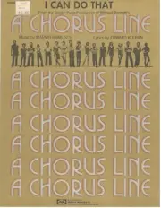 HAMLISCH "I CAN DO THAT" SHEET MUSIC-A CHORUS LINE-PIANO/VOCAL/CHORDS-1975-NEW!!