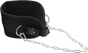 Mipcase Fitness Dipping Belt with Detachable Thickened Chain for Weightlifting Durable Sports Belt for Pull Ups and Bodybuilding Comfortable Waist Support for Training