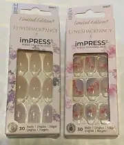 KISS imPRESS Press-On Manicure Nails, Med & Short Blush, Peach 30ea