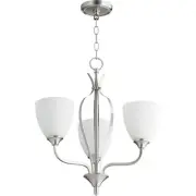 Quorum International 6127-3-65 Jardin Mini Chandelier Satin Nickel