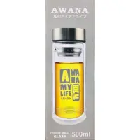 在飛比找Yahoo!奇摩拍賣優惠-AWANA 寬口濾網雙層玻璃杯 500ml GL-500 冷