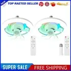 LED E27 Ceiling Fan with Light Remote Control Dimmable for Living Room Bedroom