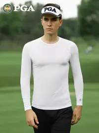 在飛比找樂天市場購物網優惠-美國PGA 新品 高爾夫防曬衣男士打底衫 夏季透氣服裝冰絲衣
