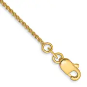 14K Yellow Gold 9 Inch 1.05mm Spiga With Lobster Clasp Anklet