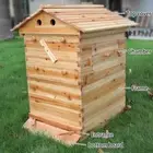 7Pcs Auto Bee Honey Hive Frames + Beehive Beekeeping Wooden Brood House Box Set