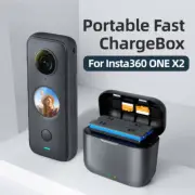 For Insta360 X3 /One X2 Fast Charging Base Dual Battery Box Storage Case Charger