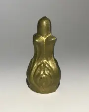 New 1 3/8" Height Unfinished Cast Brass Leaf Lamp Finial, 1/8F Tap(3/8") #BF931U