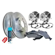 Front Wheel Bearing Hub Ass Rotor Pad Kit for Nissan Navara D40 ST-X ABS 295mm