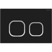 R&T Standard Cisterns Push Plates - Matte Black With Chrome Trim