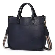 Crossbody Tote Bag with Guitar Strap Women Vintage Hobo Handba Shoulder Bag,Navy