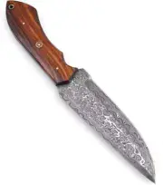 Fixed Blade Knife Damascus Steel Full Tang With Sheath Hunting Chef's Knife Item