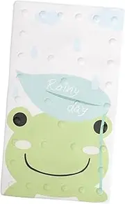 PEPLAYTAL 1Pc Cartoon Non Slip Bathroom Floor Mat with Suction Cups Flexible Pad for Shower Kitchen and Pool Green Toilet Ground Pad Skid