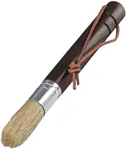 Coffee Grinder Brush Natural Bristle Cleaning Brush Vintage Mood Handle and Natural Bristle Professional Espresso Machine Cleaning (Ebony)