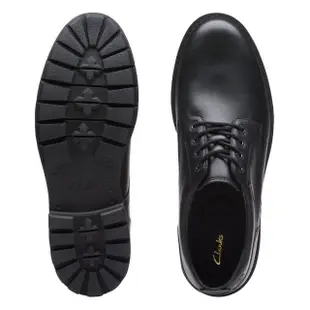 【Clarks】男鞋 Batcombe Tie GTX 防水素面粗獷大底正裝休閒鞋 皮鞋(CLM73437C)