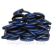 50 Thin Blue Line Wristbands PLUS 50 Thin Yellow Line Wristbands (100 bands tot)