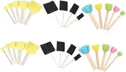 Children's 28pcs Sponge Painting Tools Sponge Brush Set Easy to Use Control for Boys and Girls Art Projects
