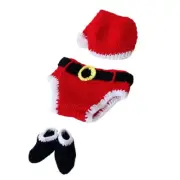 3 Pcs Girl Child Baby Photoshoot Props Newborn Xmas Clothes
