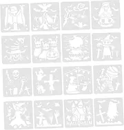 32pcs Reusable Halloween Paint Stencils Durable Pet Drawing Templates for Crafting Scrapbooking Pigment Painting Holiday Decor