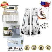 Heavy Duty 32-Inch Drawer Slides - Full Extension Metal Rails, 100 lbs Capacity