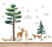 [Namly Design] Wallsticker - Forest Trees and Animals / 02