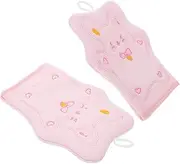 CALLARON 2Pcs Adorable Rabbit Exfoliating Bath Mitts Deep Exfoliating Body Scrubber Gloves for Family Lightweight and Portable for Skin Cleaning and Back Scrubbing
