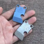 EDC Titanium Alloy Multi Tools Bottle Opener Box Cutter Key Chain Connector