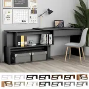 Corner Desk Engineered Wood Office Writing Workstation Multi Colours vidaXL