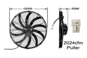 SPAL 16" electric thermo fan skew blade puller 12-volt 3430m3/h EF3534