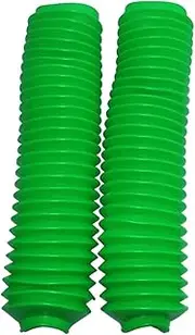 340mm Front Fork Boots Shock Covers Protector Rubber Dust Gator Guard Gaiters for Pit Dirt Bike Motorcycle(Green)