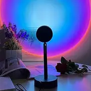 [Leona Co] Sunset Lamp Night Light - 180 Degrees Sunset Projection Lamp, Gradient Rainbow Sunlight Lamp, Romantic Visual Led Light Projector for Photography Room Decor (Rainbow)