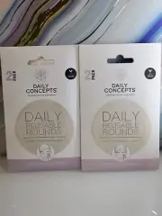 2 - Daily Concepts Daily Reusable Cotton Rounds 2 Pack = 4 Total Cruelty Free