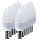 10X LED Candle Bulbs Bayonet B22 E27 E14 E12 B15 Light 110V 220V Chandelier Lamp