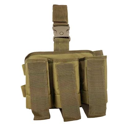 Shooters Gate Paintball Triple Pod Drop Leg Carrier - Flat Dark Earth Tan (FDE)