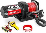 Electric Winch 2500LBS with Synthetic Rope 12V for ATV UTV UTE Boat 4WD Automotive Accessories Recovery Towing Tool