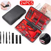 OZNALA 24PCS Manicure Set Pedicure Kit Set Stainless Steel Nail Grooming Clippers Tools