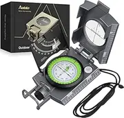 Military Compass with Carry Bag Inclinometer Multifunctional Sighting Compass Waterproof Survival Compass High Accuracy for Navigation Camping Hiking Backpacking Outdoor Activities