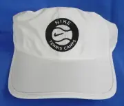 Nike "Tennis Camps" Feather Lite Cap, White Dri-Fit OSFA, Adjustable Strap, New