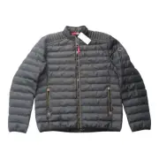 $398 New Brax Craig Channel Quilted Jacket Men's Medium M Gray Polyester
