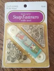 J & P Coats Non Sew Snap Fasteners with Tool
