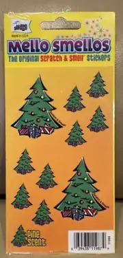 NIP VINTAGE Mello Smello Christmas Trees Pine Scented Scratch & Sniff Stickers