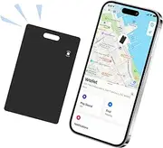[Besswin] Wallet Tracker Card, Rechargeable Thin Wallet Finder by Wireless Charging, Compatible with Apple Find My App(iOS Only), Item Finder for Luggage Tags, Purse，Passports, Phone(Black)