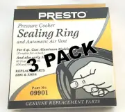 3 Pk, Presto Pressure Cooker Sealing Ring Gasket For 6 Qt, 09901