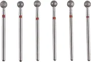 MZCMSL 6pcs Pro Diamond Ball Bits,Cuticle Drill Bit Set for Russian Manicure,3/32 Shank efile Bit (φ5.0mm)